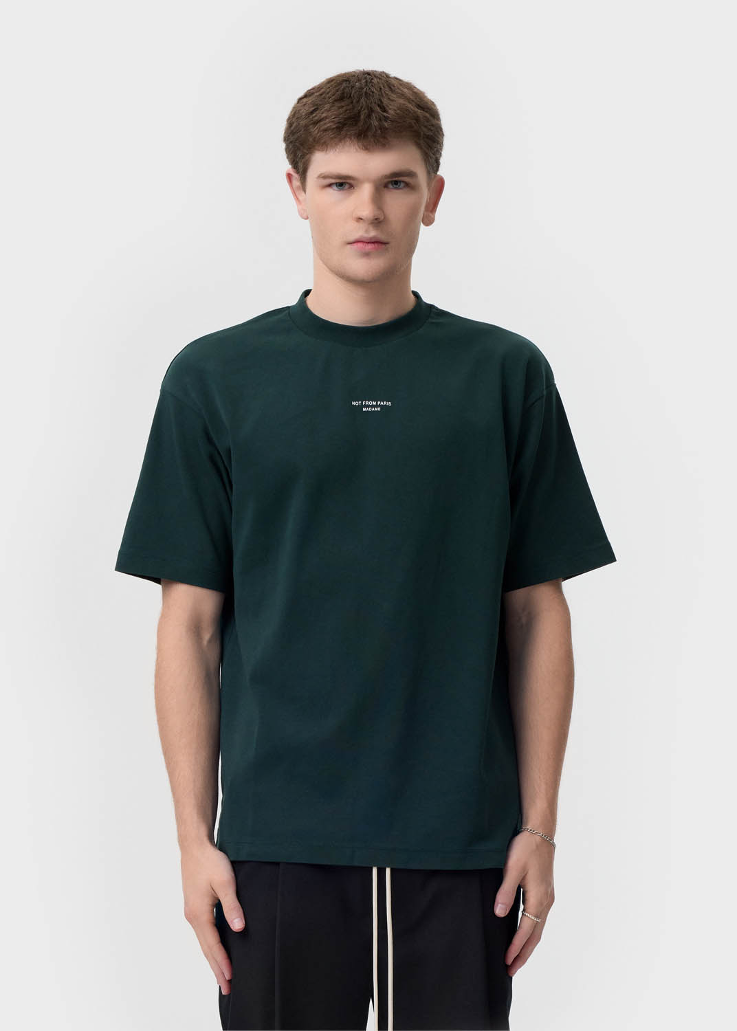 Drôle de Monsieur - Green 'Le T-Shirt Classique NFPM' T-Shirt | 1032 S…