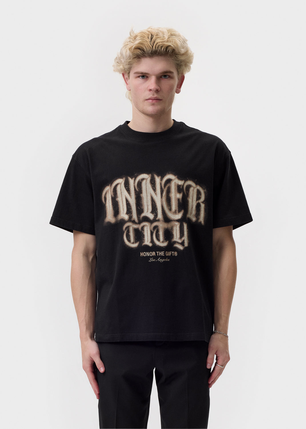 Honor the Gift - Black Stamp Inner City T-Shirt | 1032 SPACE