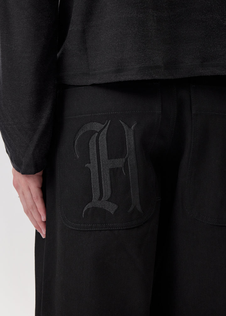 Honor the Gift - Black Stamped Denim Pants | 1032 SPACE