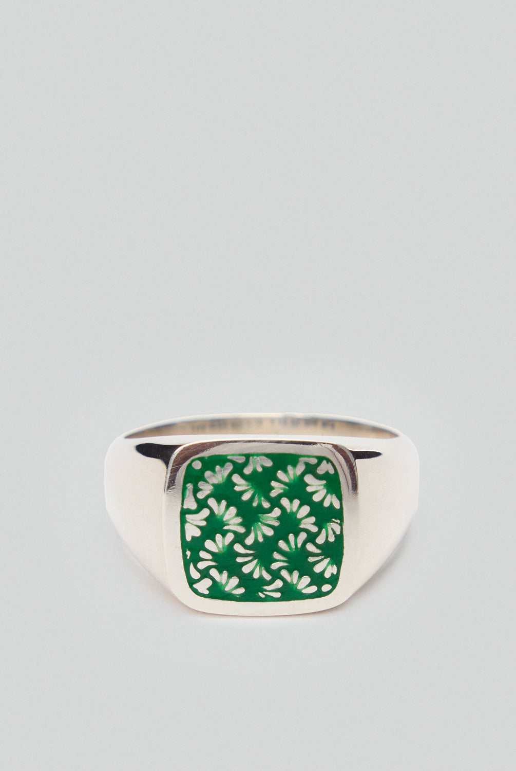 Maple - Silver Floral Signet Ring | 1032 SPACE
