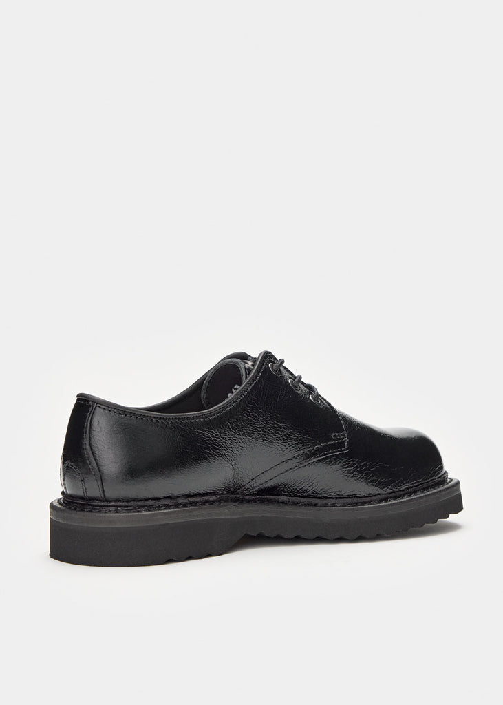 Our Legacy - Black Cracked Leather Trampler Shoe | 1032 Space