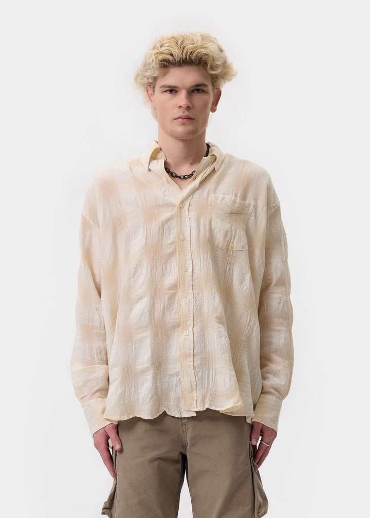 Our Legacy - Naturelle Spectral Check Borrowed BD Shirt | 1032 SPACE
