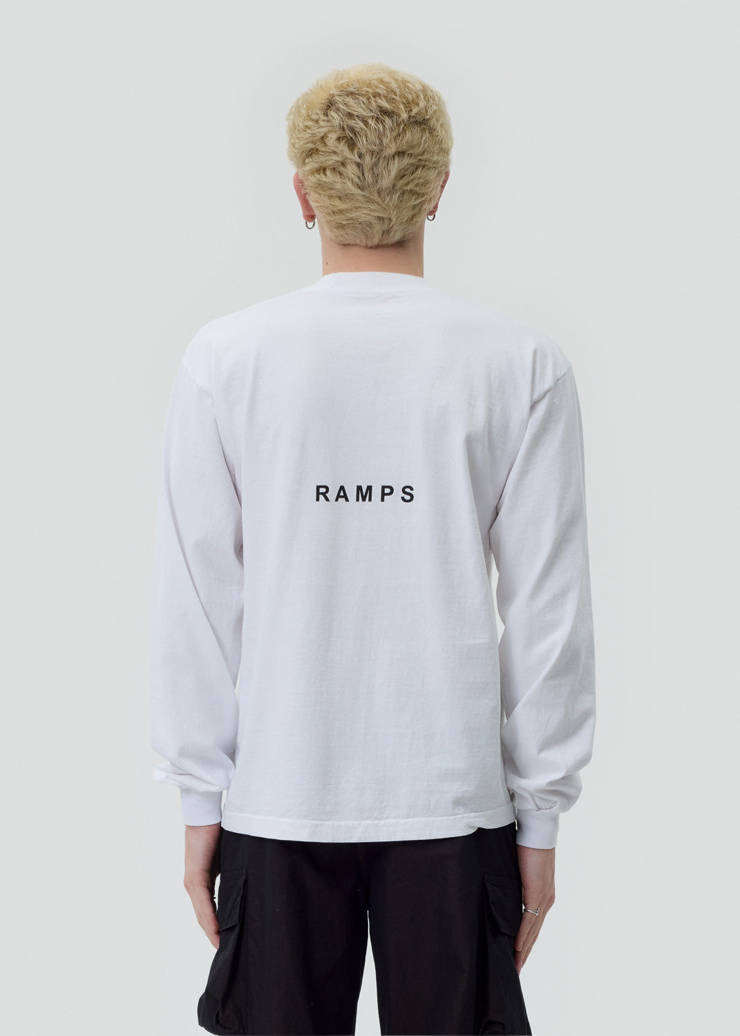   Edit Ramps - White Stack Long Sleeve T-Shirt | 1032 SPACE