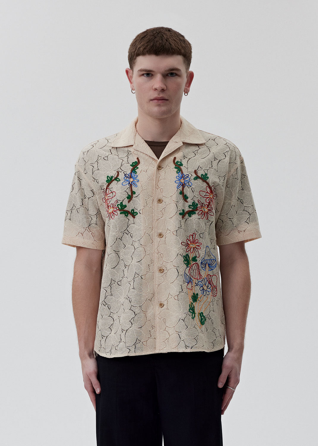 Andersson Bell - Cream Flower Mushroom Shirt | 1032 SPACE