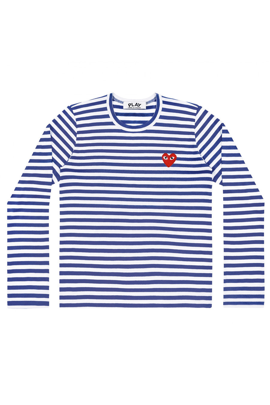 Comme des Garçons PLAY - Blue Striped Long Sleeve T-Shirt 
