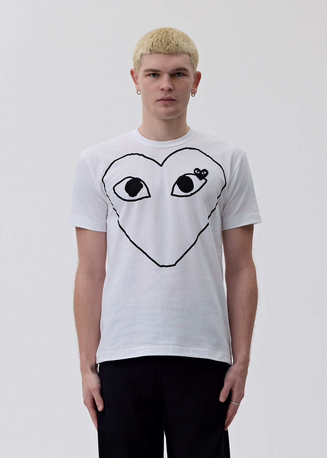 Comme Des Garçons PLAY - White & Black Big Heart T-Shirt | 1032 SPACE