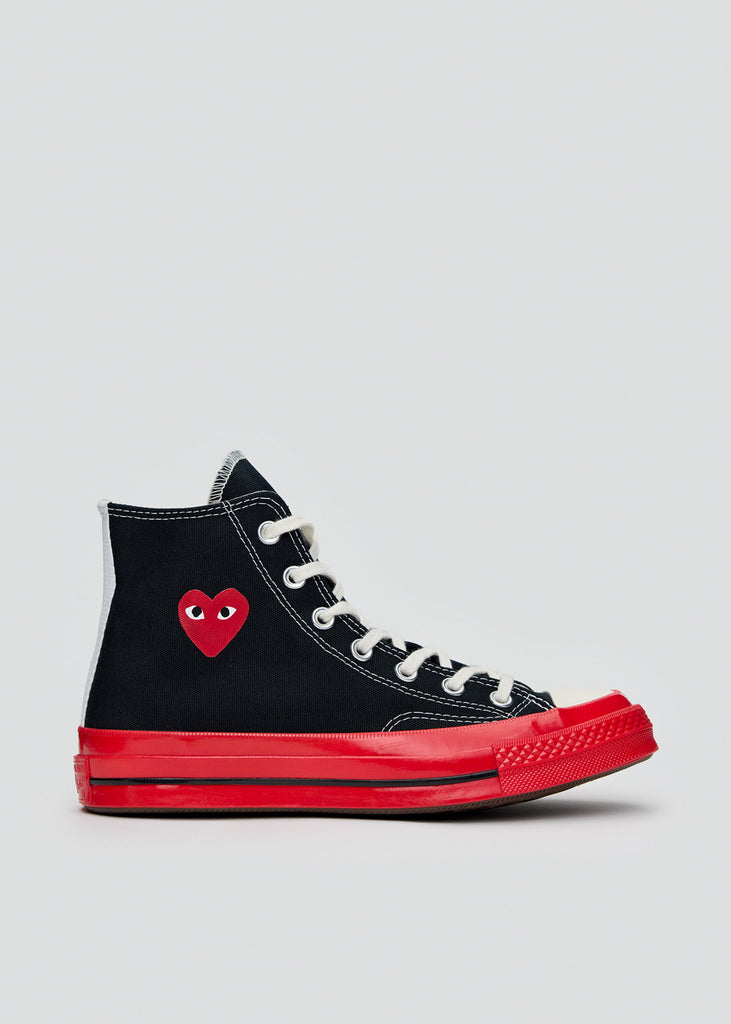 Comme des Garçons PLAY - Black CDG Chuck 70 Red Sole High Sneakers | 1032 SPACE