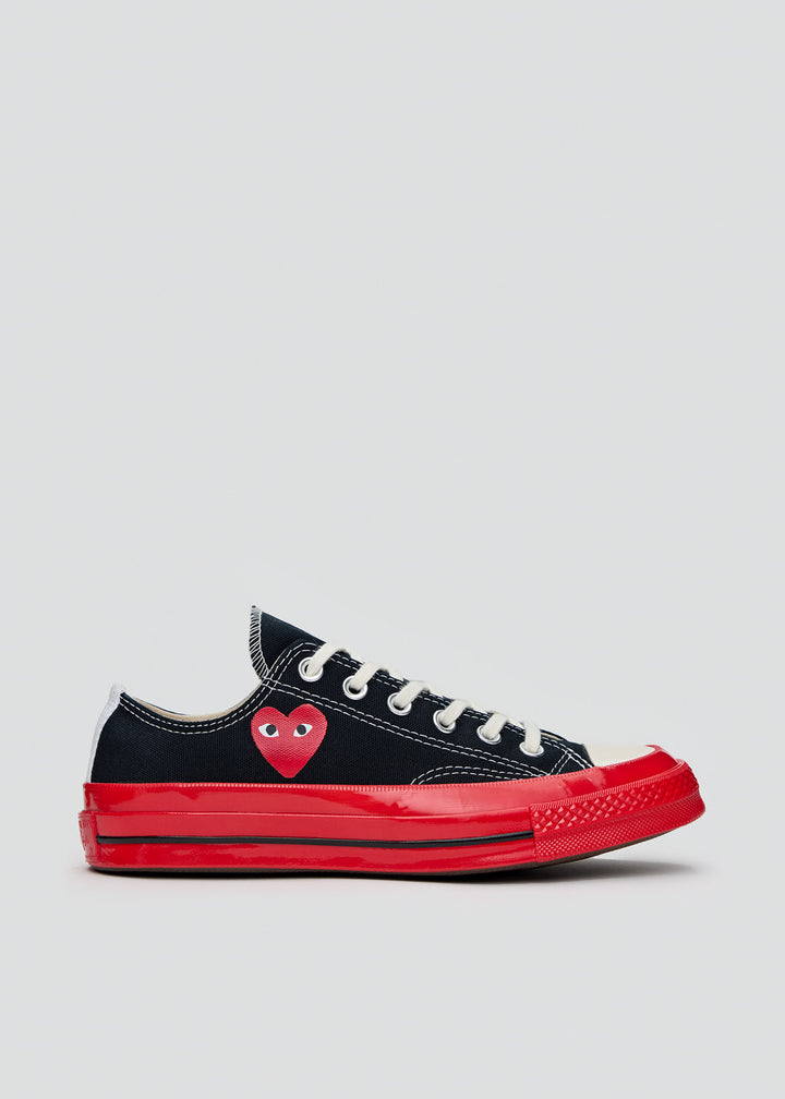 Comme des Garçons PLAY - Black CDG Chuck 70 Red Sole Low Sneakers | 1032 SPACE