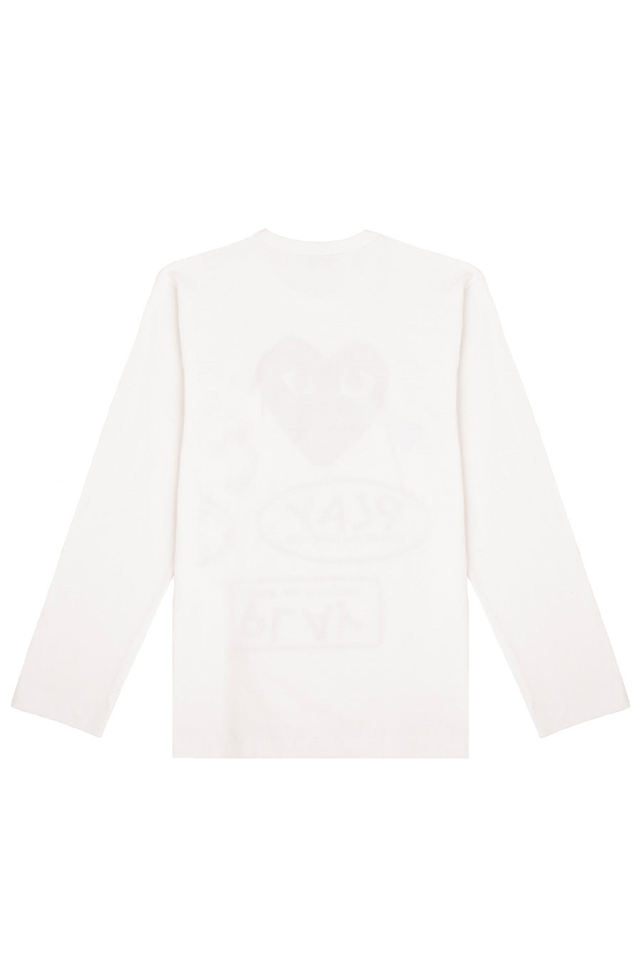 Comme des Garçons PLAY - White All Over Print Long Sleeve T-Shirt | 1032 SPACE