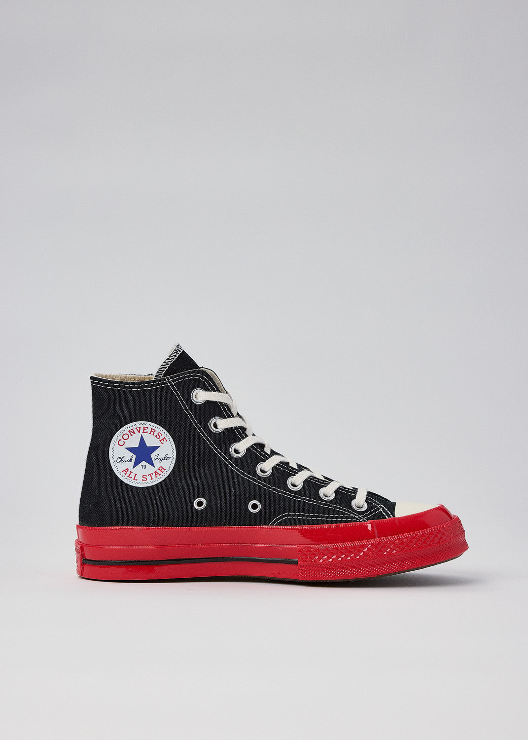 Comme des Garçons PLAY - Black Converse Edition Red Sole Chuck 70 High Sneakers | 1032 SPACE