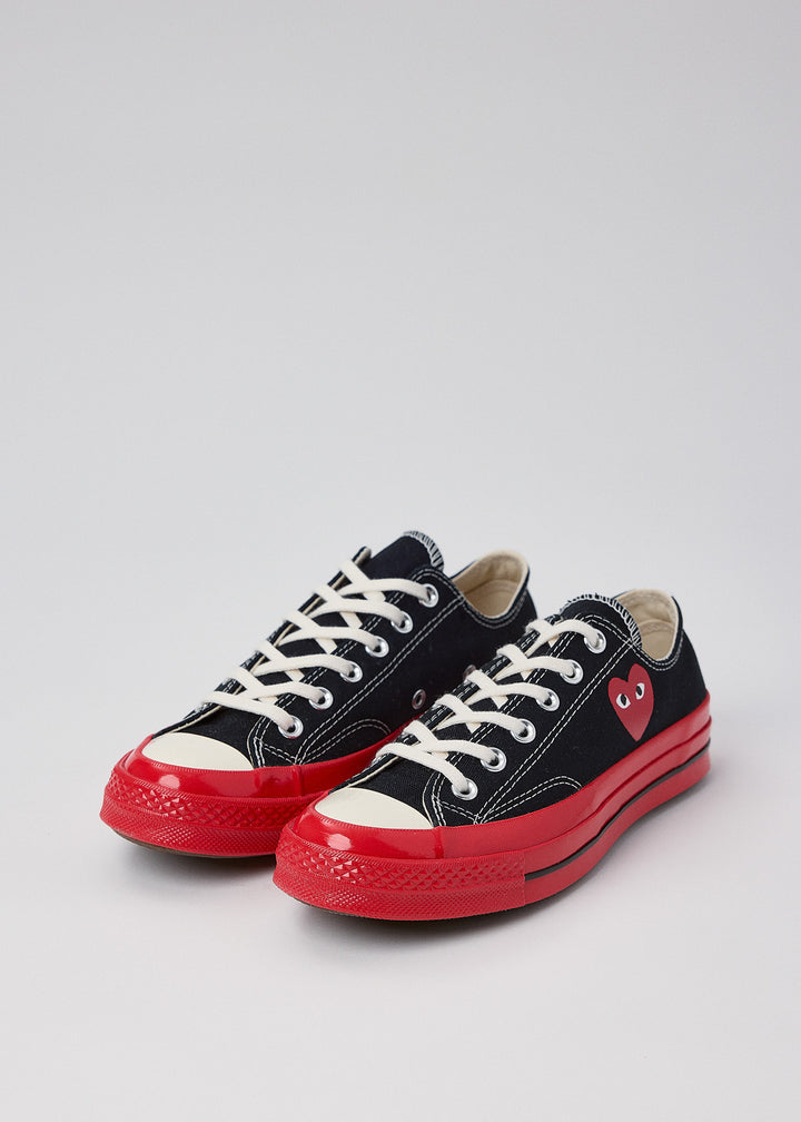 Comme des Garçons PLAY - Black Converse Edition Red Sole Chuck 70 Low Sneakers | 1032 SPACE