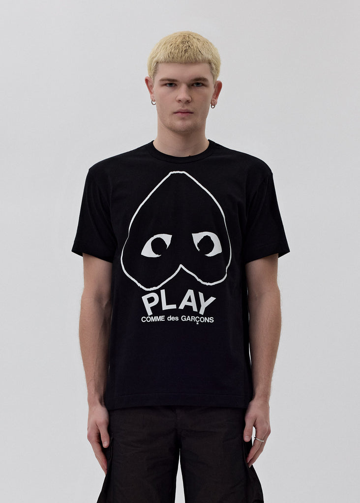 Comme des Garçons - Black Inverted Heart Logo T-Shirt | 1032 SPACE