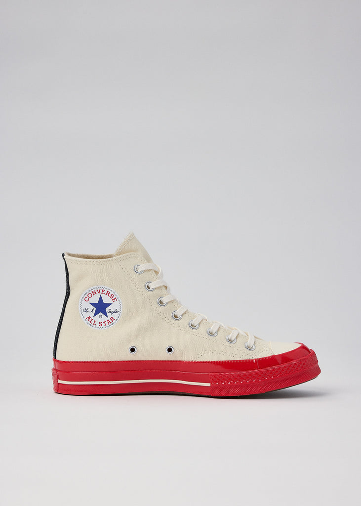 Comme des Garçons PLAY - Off-White Converse Edition Red Sole Chuck 70 High Sneakers | 1032 SPACE