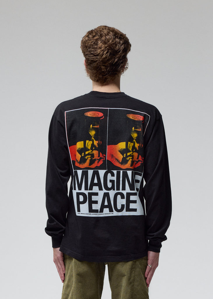 House of Miracles - Black Imagine Peace Long Sleeve T-Shirt | 1032 SPACE