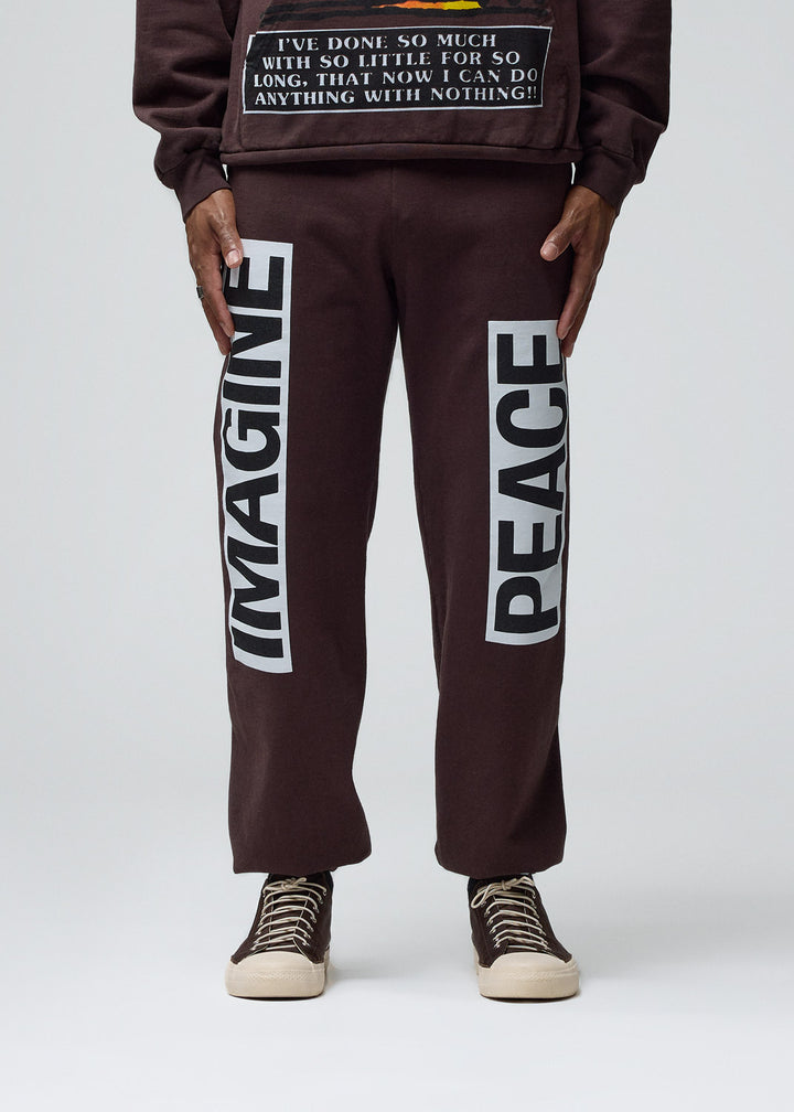 House of Miracles - Brown Imagine Peace Sweatpants | 1032 SPACE