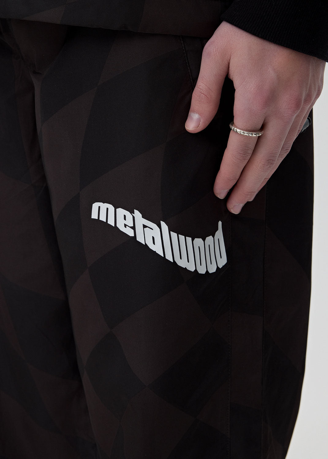 Metalwood Studio - Black Checkered Pullover Storm Pants | 1032 SPACE
