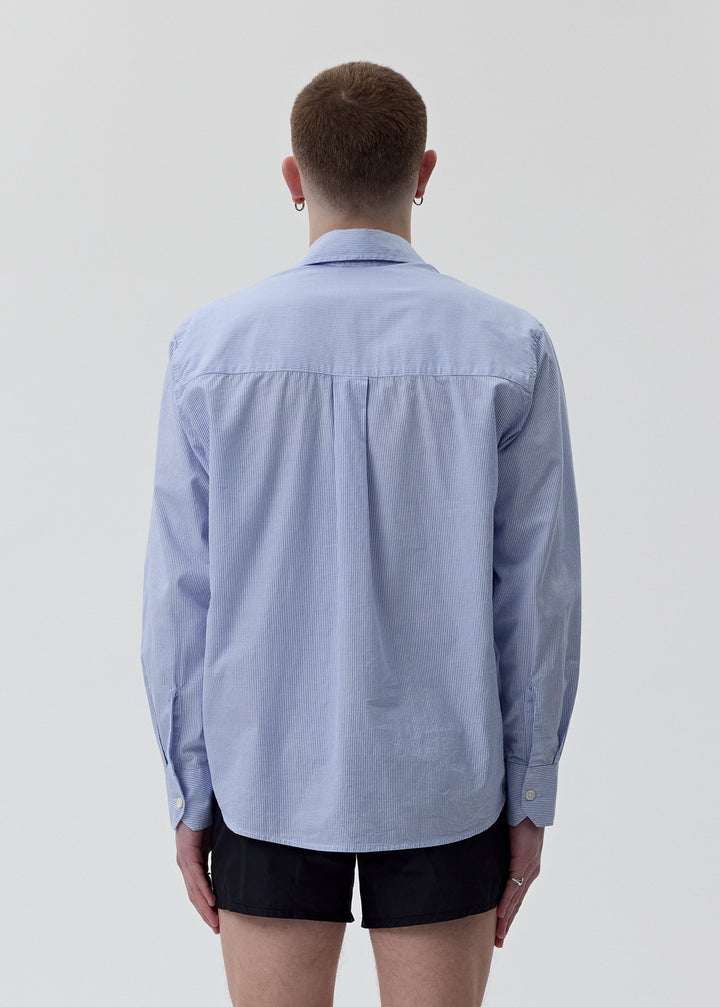 Our Legacy - Blue Broken Stripe Above Shirt | 1032 SPACE