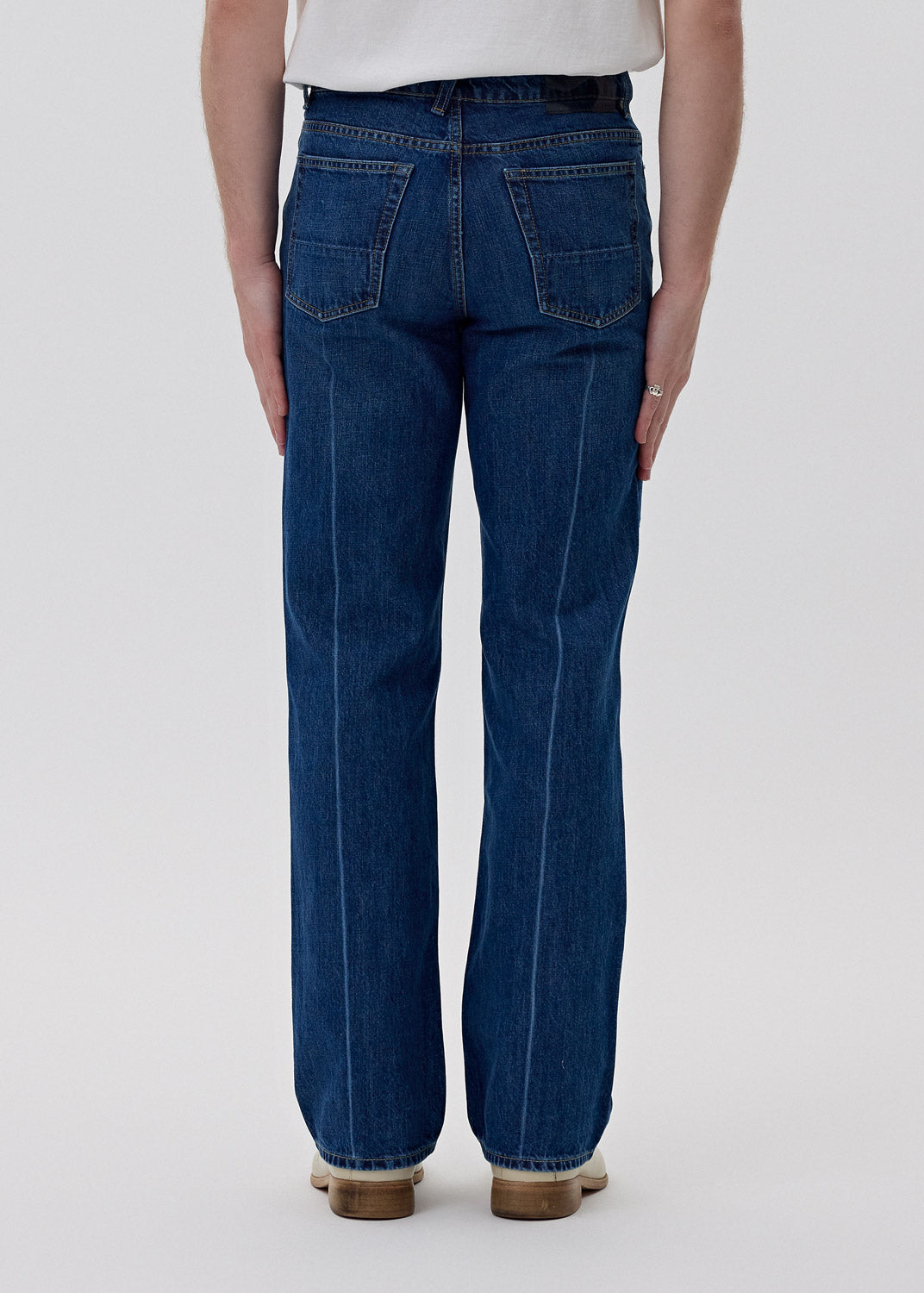 Our Legacy - Mid Blue Crease Denim 70s Cut Jeans | 1032 SPACE