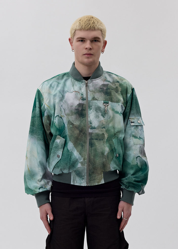 Reese Cooper - Watercolor Camo Bomber Jacket | 1032 SPACE