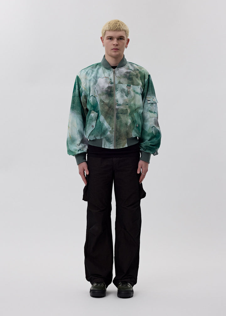 Reese Cooper - Watercolor Camo Bomber Jacket | 1032 SPACE